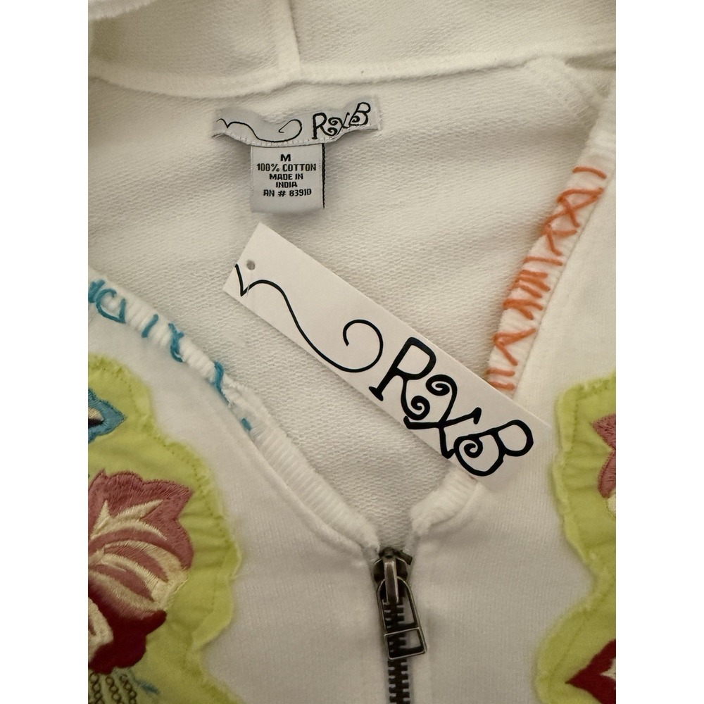 RXB EMBROIDERED FLOWER Zip Jacket SIZE M NWT - Picture 12 of 13